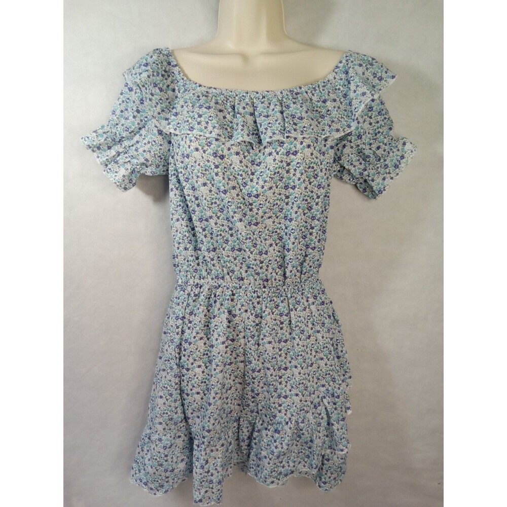 Yoins blue and white floral dress size medium